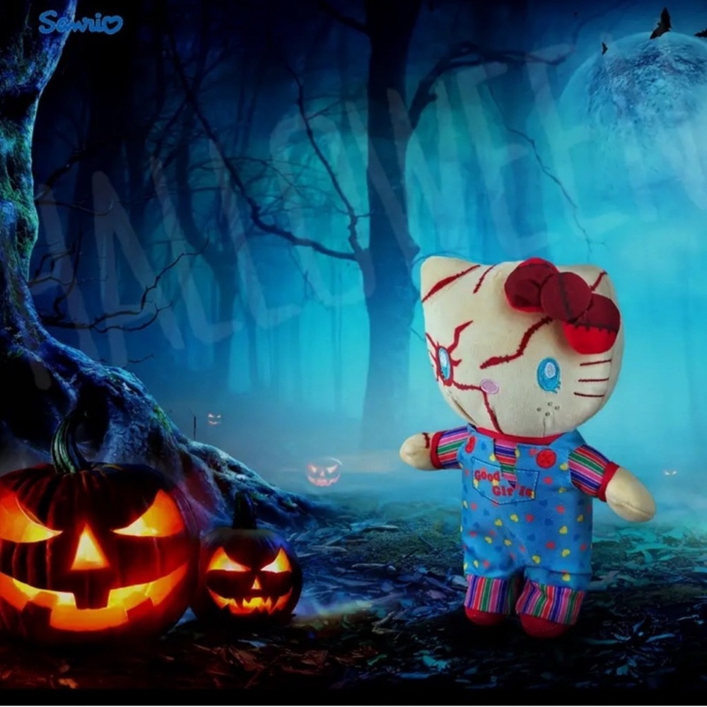 Sanrio x Chucky NEW Hello Kitty Plushie with Suction Cup attachment